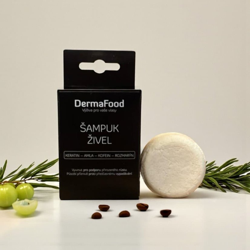 Šampuk ŽIVEL – Keratin • Amla • Kofein • Rozmarýn - 50 g