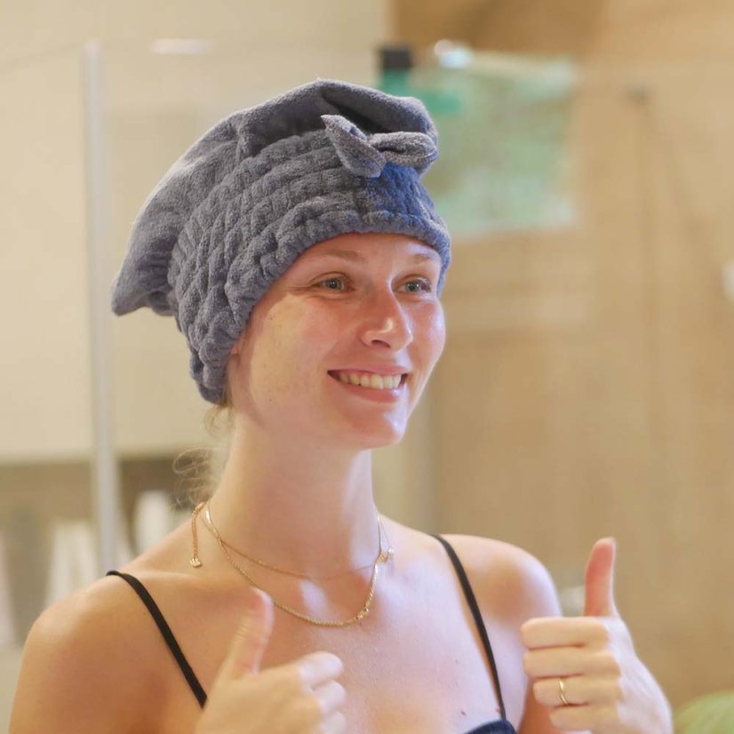 Rychleschnoucí vlasový turban s mašličkou